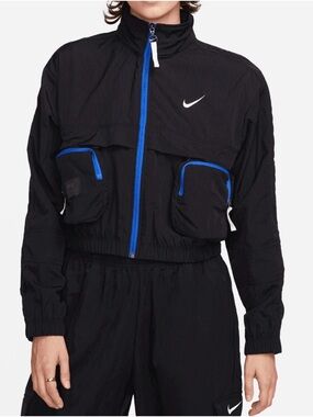 $125 Nike Sportswear City Utility Woven Jacket 'Black Blue Size L